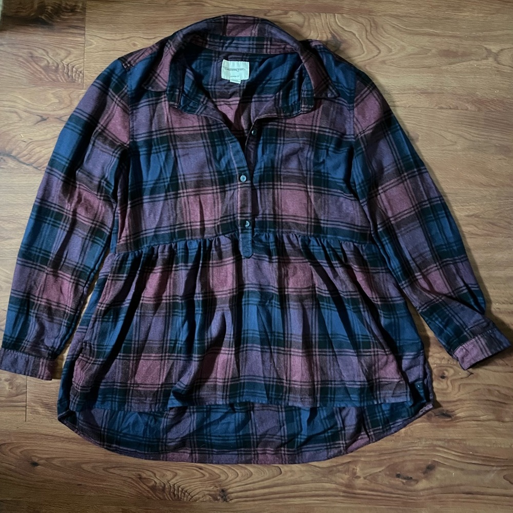 American Eagle Peplum Legging Flannel Size M